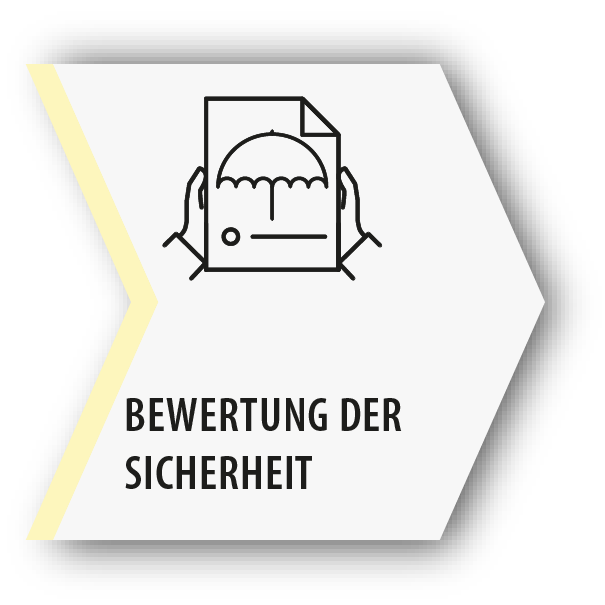 Das Bild zeigt ein Symbol, das ein Blatt und einen Regenschirm darstellt.