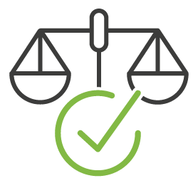 Das gezeigte Symbol stellt eine Waage dar.